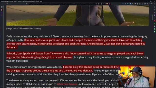 Imposters on Steam Impersonate Helldivers 2 and Palworld! смотреть онлайн