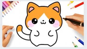 КАК НАРИСОВАТЬ МИЛОГО КОТА ЛЕГКО 😻