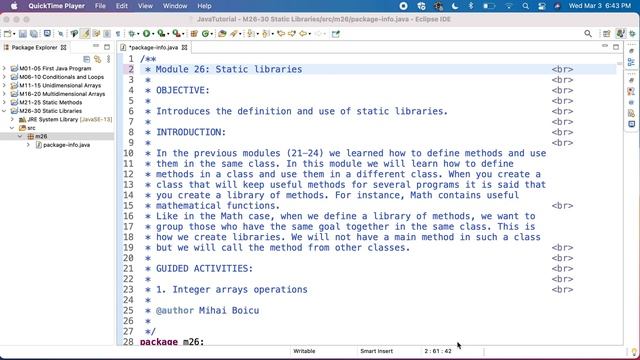 Java JEM26 Static Libraries - Overview смотреть онлайн
