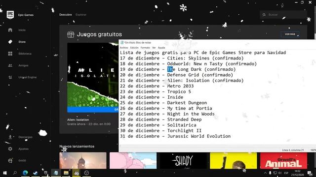 ESTÁN REGALANDO ALIEN ISOLATION y MÁS ► LISTA CONFIRMADA de EPIC GAMES? 🎅 смотреть онлайн