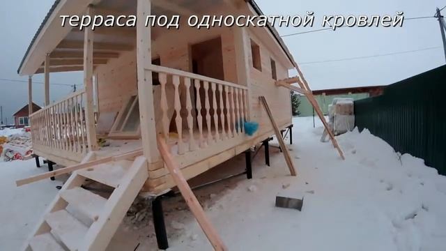 Баня с мансардой - строительство бани под ключ зимой смотреть онлайн