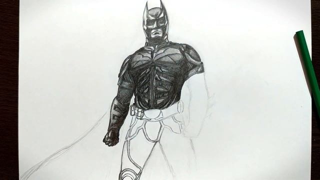 Как нарисовать Бэтмена обычными карандашами (How to draw Batman/Dark knight) смотреть онлайн