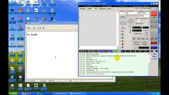 SeaGate Basics: G-List , P-List View ..SMART Clear With Hyper Terminal. смотреть онлайн
