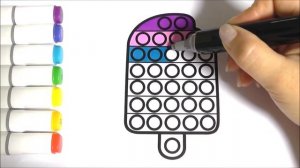 Радужный Поп Ит АнтиСтресс Мороженое Как Рисовать Поп Ит Рисуем Раскраски