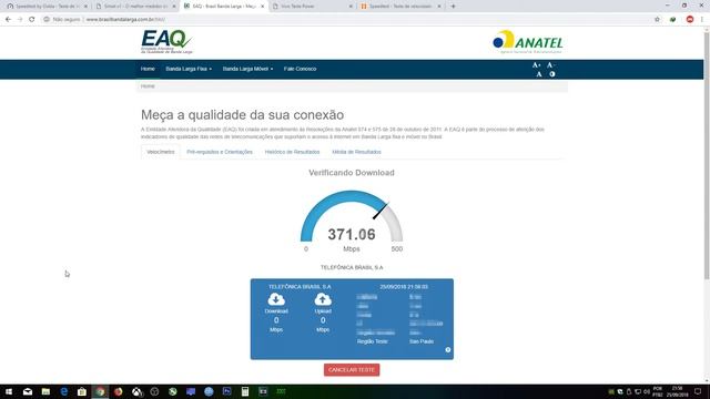 Speed Test Vivo FIbra 300Mbps Download 150Mbps Upload смотреть онлайн