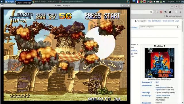 تشغيل لعبة MetalSlug - Linux GnGeo Level 1 Retro Gaming смотреть онлайн