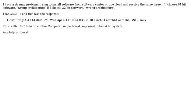 Ubuntu: Wrong architecture for both 32 and 64 bit смотреть онлайн