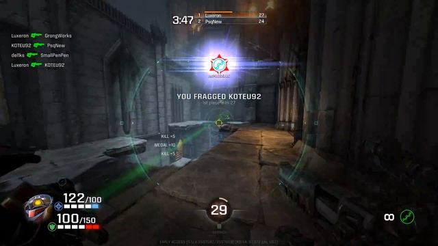 Quake Champions epic railgun match 2 смотреть онлайн