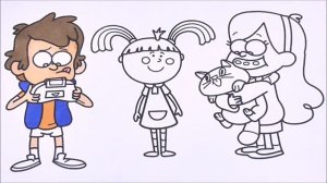 Мэйбл Пайнс Диппер и Царевна Раскраска для детей