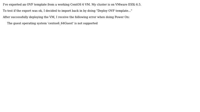 DevOps & SysAdmins: Powering up CentOS deployed OVF displays guest operating system not supported смотреть онлайн