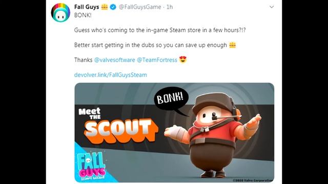[TF2] Scout skin officially announced in Fall Guys! смотреть онлайн
