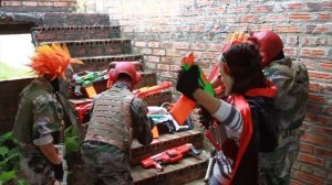 NERF WAR : SWAT Nerf Guns Fight Criminal Group Mask Boss Mafia