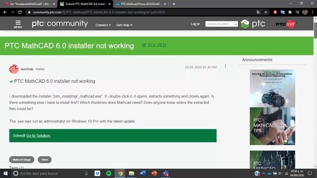 Vídeo solución al problema del instalador MATHCAD 6 смотреть онлайн