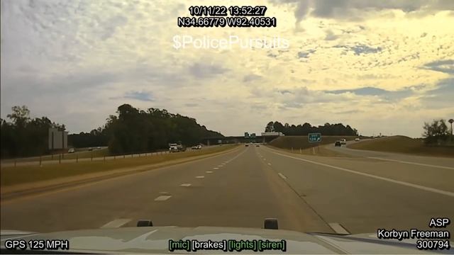 FBI teams up with ARKANSAS STATE POLICE on pursuit and PIT of fleeing Challenger with expired tags смотреть онлайн