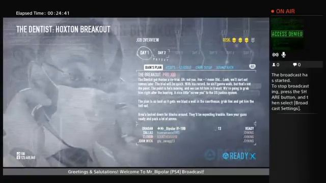 Mr_Bipolar (Payday 2 Crimewave Edition *Offline|Online*) (PS4) Live Broadcast! смотреть онлайн