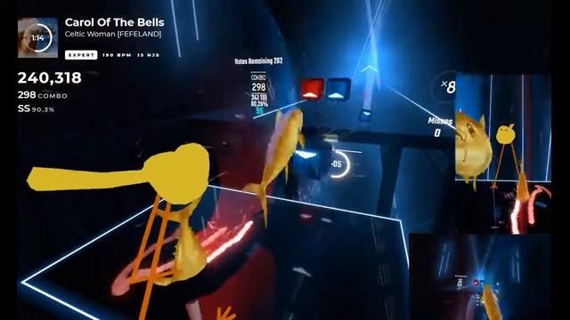 【Beat saber】Carol Of The Bells -fefeland- смотреть онлайн