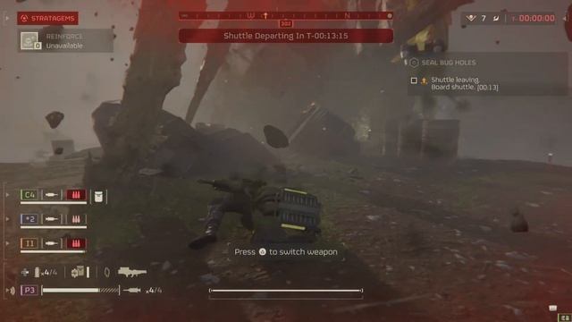 HELLDIVERS 2. Bile Titan Sinks Pelican-1 (Bug). смотреть онлайн