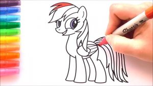 Мой Литл Пони Мультик Раскраска Рисуем Раскраски Видео для Детей // My Little Pony Rainbow Dash