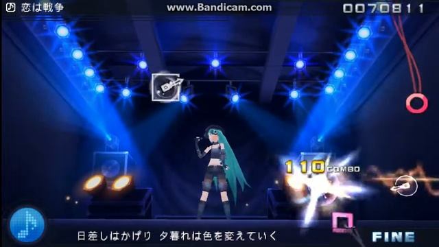 Hatsune Miku Project diva (psp) Love is war (hard perfect) смотреть онлайн