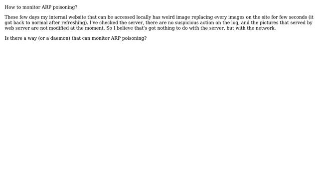 Unix & Linux: Monitoring ARP Poisoning смотреть онлайн