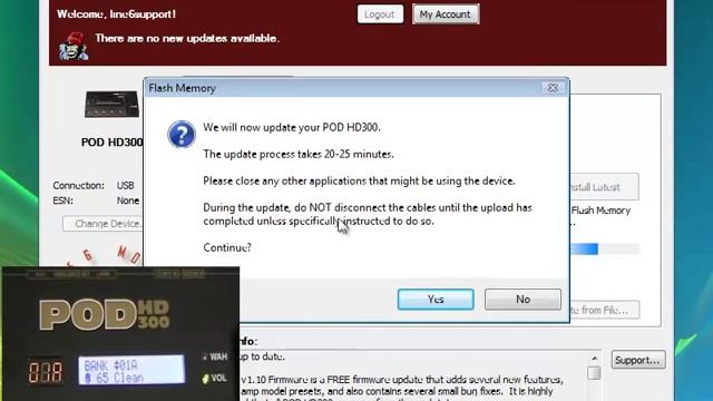 POD HD Flash Memory Update смотреть онлайн