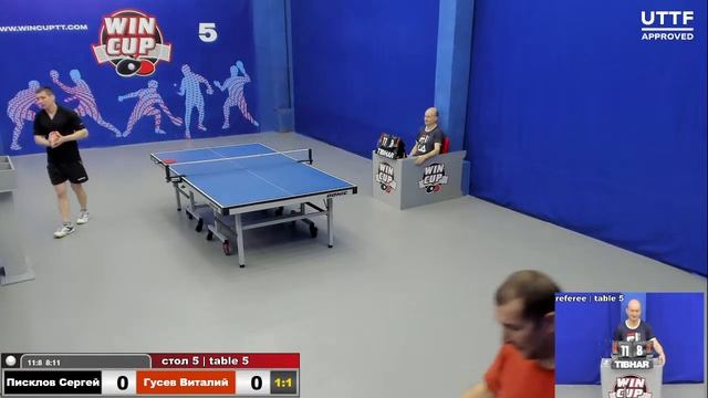 12:30 Писклов Сергей 3-1 Гусев Виталий стол 5 ЮГ-3 26.02.21 смотреть онлайн