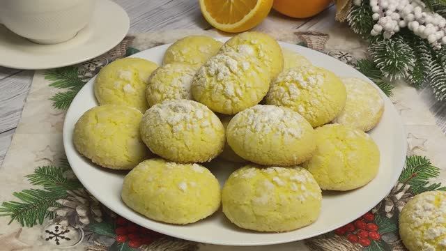 Апельсиновое Печенье! Быстрое печенье к чаю!!! смотреть онлайн