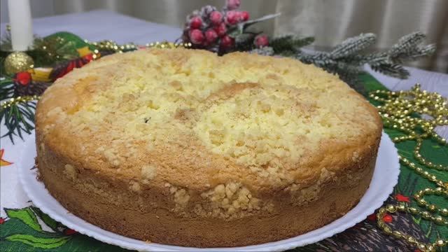 Простой ВИШНЕВЫЙ ПИРОГ с хрустящей крошкой (штрейзелем)❤️ смотреть онлайн