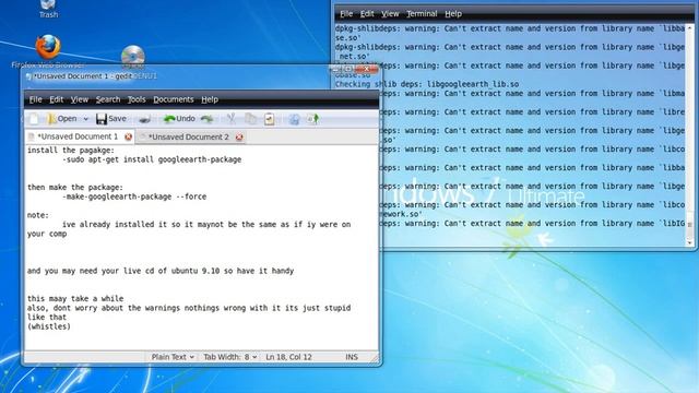 installing google earth on ubuntu 9.10 смотреть онлайн