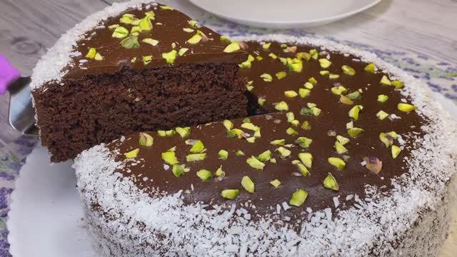 ШОКОЛАДНЫЙ Пирог без яиц, молока и сливочного масла. Постный. смотреть онлайн