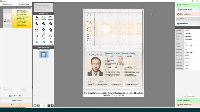 Passport scanning with Scan2x смотреть онлайн