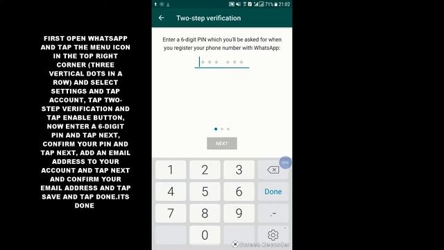 HOW TO ENABLE TWO STEP VERIFICATION IN WHATSAPP ANDROID смотреть онлайн