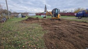 Выравнивание участка миниэкскаватором!