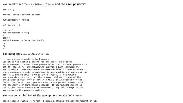 Unix & Linux: How to disable root password in NixOS? смотреть онлайн