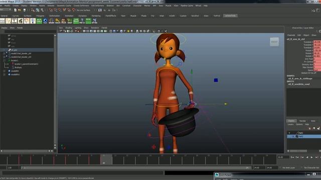 How to create constrains in Maya (constrain one prop for 2 sources!) смотреть онлайн