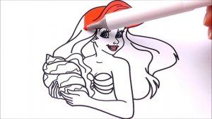 АРИЭЛЬ Принцесса Диснея Рисуем Раскраски для детей