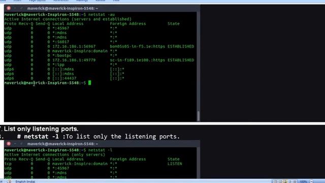 6-Network Monitoring netstat | Routing Table, TCP, UDP and UNIX protocol using Port number & Status смотреть онлайн