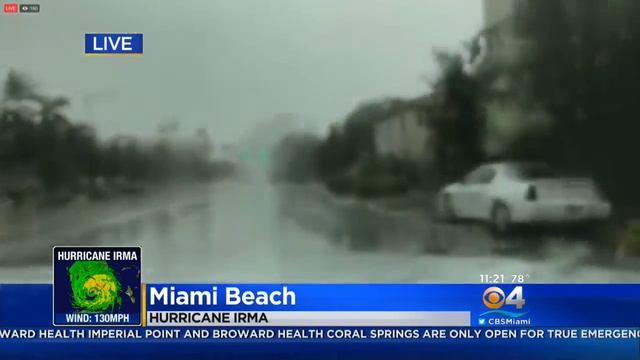 Hurricane Irma Moves Through Miami Beach смотреть онлайн