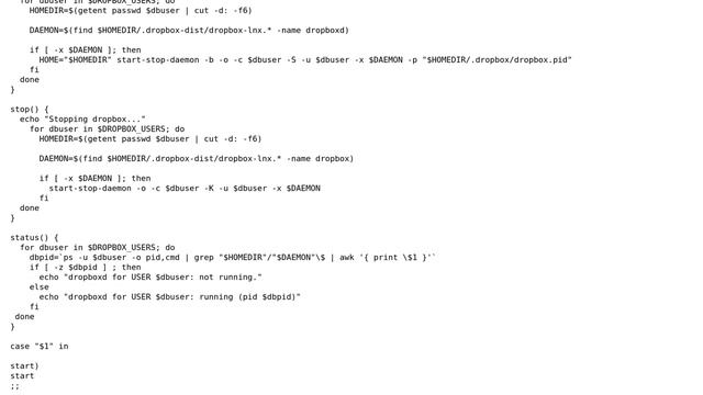 Ubuntu: Dropbox not running after logging off: init.d vs. dropbox.py смотреть онлайн