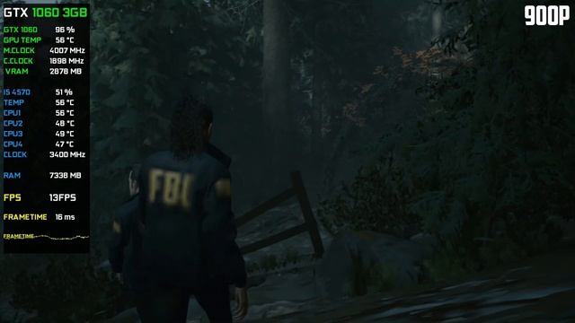 GTX 1060 3GB | Alan Wake 2 - 1080P, 900P, 720P | I5 4570 | 16GB Ram Playable ?