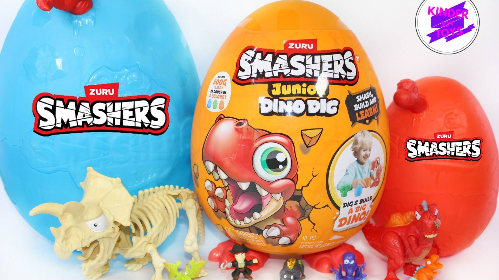 Дино яйцоИгрушка-сюрприз ZURU SMASHERS Junior Dino Dig! Лепи-играй! Найди самого милого динозавра! смотреть онлайн