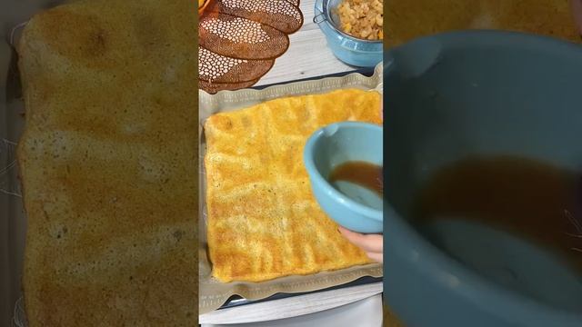 Тыквенный рулет ПП, с яблоком и корицей.