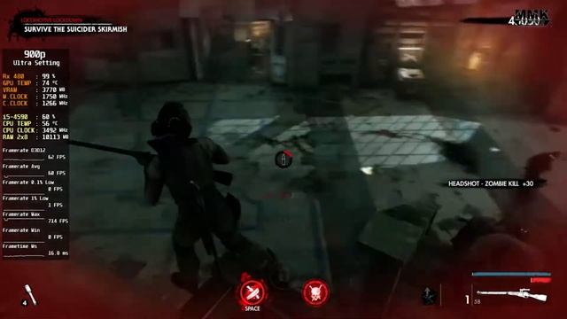 ZOMBIE ARMY 4 DEAD WAR | RX 480 4GB + i5-4590 | 720p, 900p, 1080p | Ultra Setting смотреть онлайн