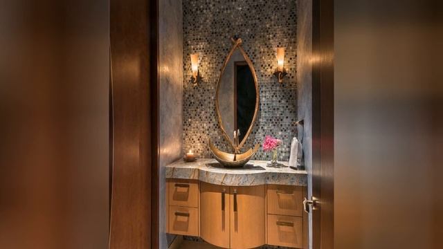 75 Powder Room With Light Wood Cabinets And Gray Walls Design Ideas You'll Love 🌈 смотреть онлайн