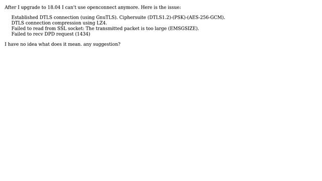 Ubuntu: Problem with openconnect after upgrade to ubuntu 18.04 смотреть онлайн