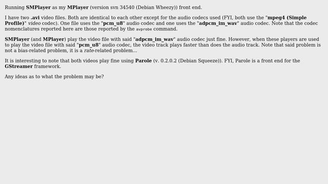 Unix & Linux: MPlayer Plays Video too Fast When "pcm_u8" Audio Codec Used (2 Solutions!!) смотреть онлайн