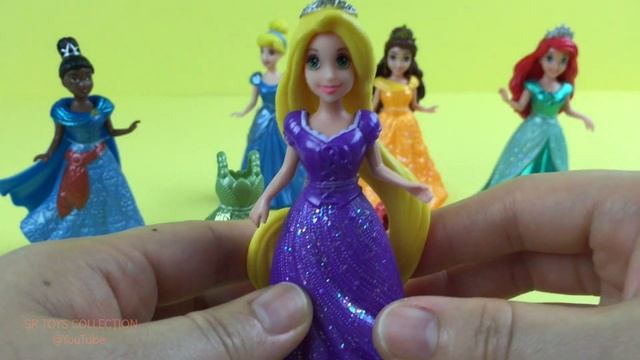 Disney Princess MagiClip Dolls Cinderella Ariel Belle Merida Rapunzel Tiana Magic Clip Collection смотреть онлайн