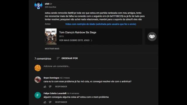 Rainbow six siege "Error code 4-0xFFF0BE25" (vai se fuder Bugsoft) смотреть онлайн