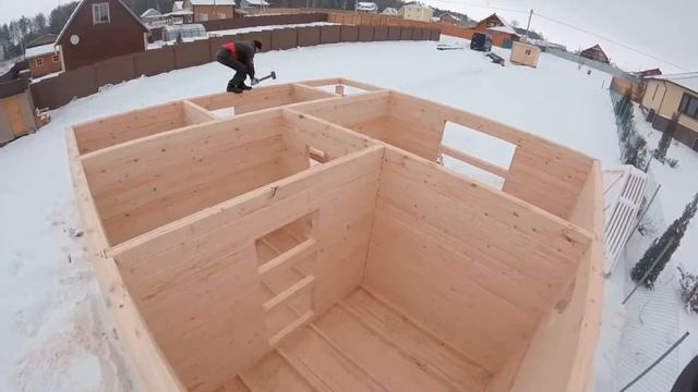 Строительство бани под усадку смотреть онлайн