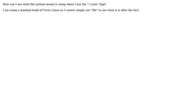 Unix & Linux: See what file system mount is using with -t auto (2 Solutions!!) смотреть онлайн